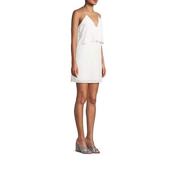 Cami NYC The Ashley Popover Eyelet Mini Dress in White - Size Small - Picture 3 of 8